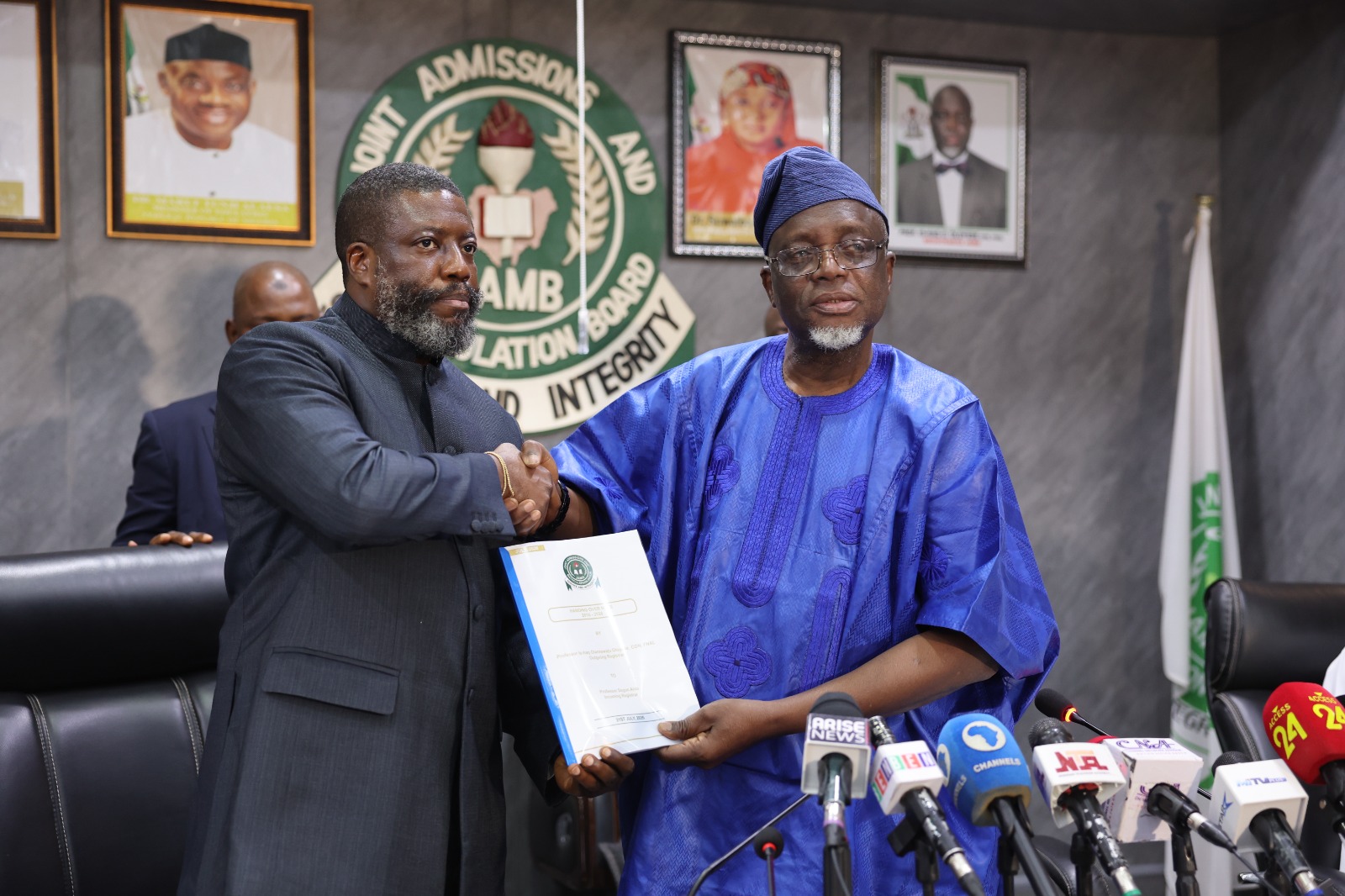 New JAMB Registrar Prof. Aina Assumes Office, Vows to Uphold Integrity